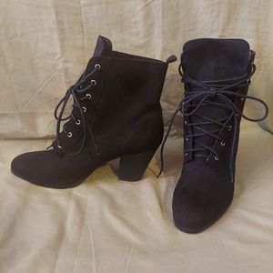 Black Suede lace up Booties